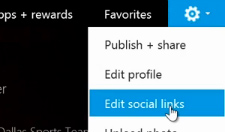 Step 2: Edit social links